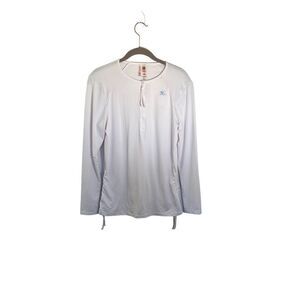 Zeroxposur women’s swimwear rash, guard, sun protection, 1/4 zip top size large